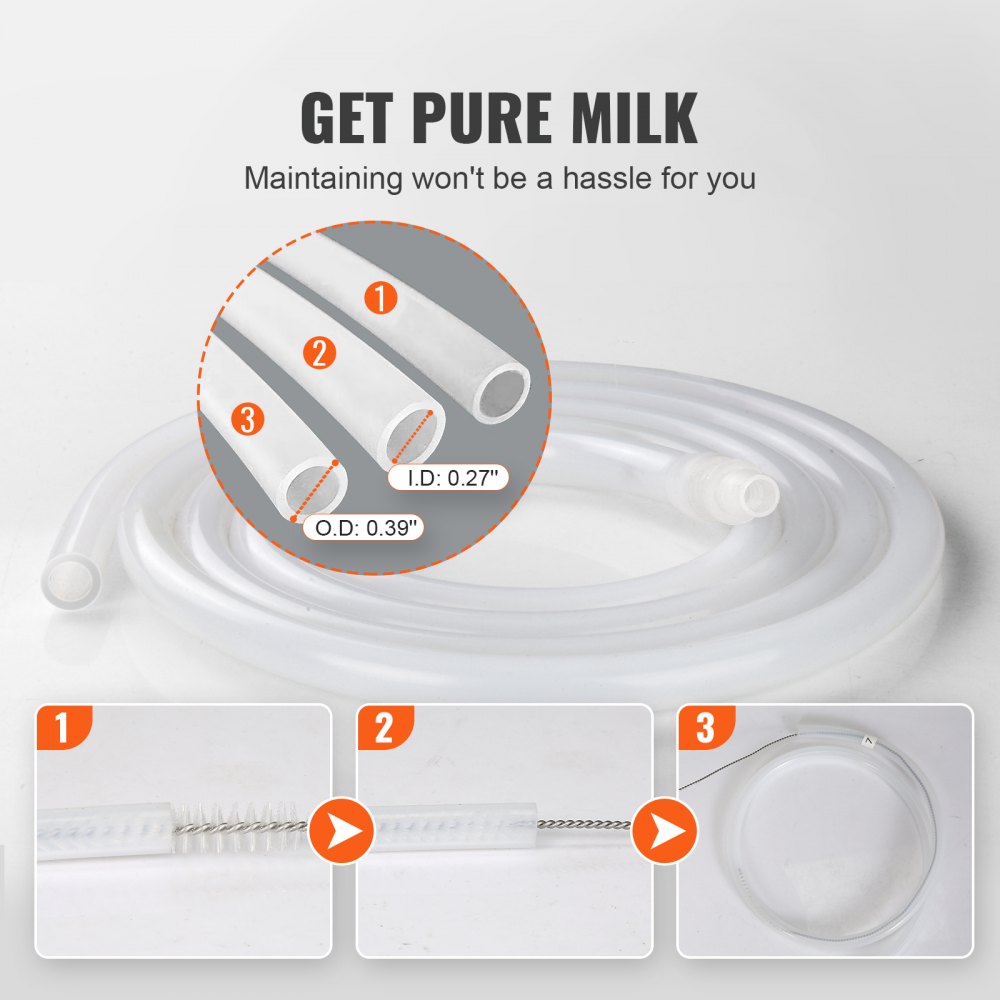 9JYZ-3 - Efficient VEVOR Goat Milking Machine with 3L Stainless Steel Bucket