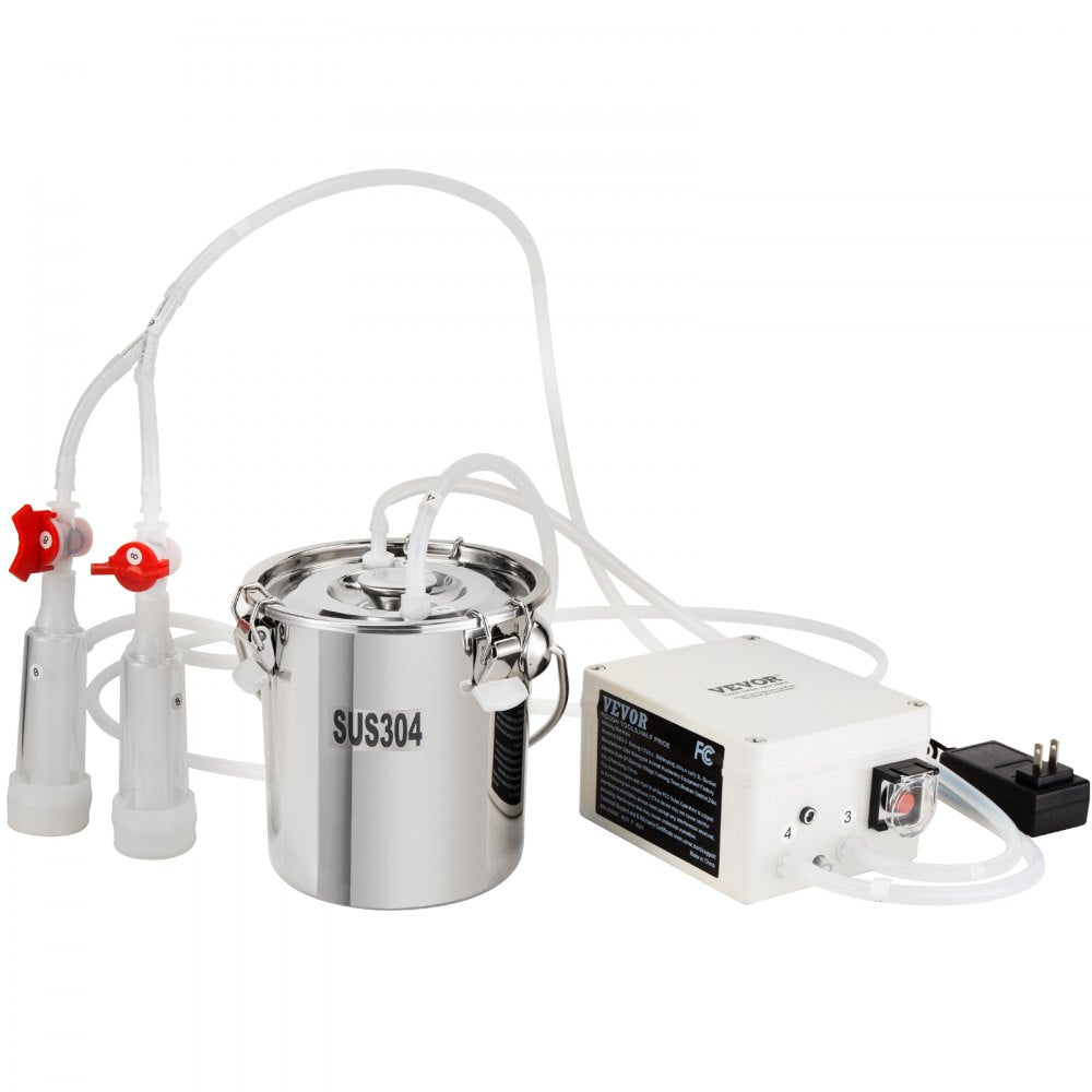 9JYZ-3 - Efficient VEVOR Goat Milking Machine with 3L Stainless Steel Bucket