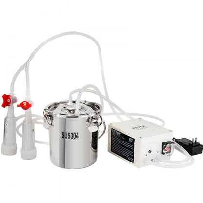 9JYZ-3 - Efficient VEVOR Goat Milking Machine with 3L Stainless Steel Bucket
