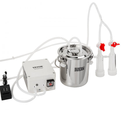9JYZ-3 - Efficient VEVOR Goat Milking Machine with 3L Stainless Steel Bucket
