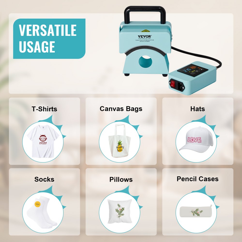 DF55A - 5.9" Hat Press Machine for Easy Cap Customization