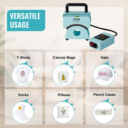 DF55A - 5.9" Hat Press Machine for Easy Cap Customization