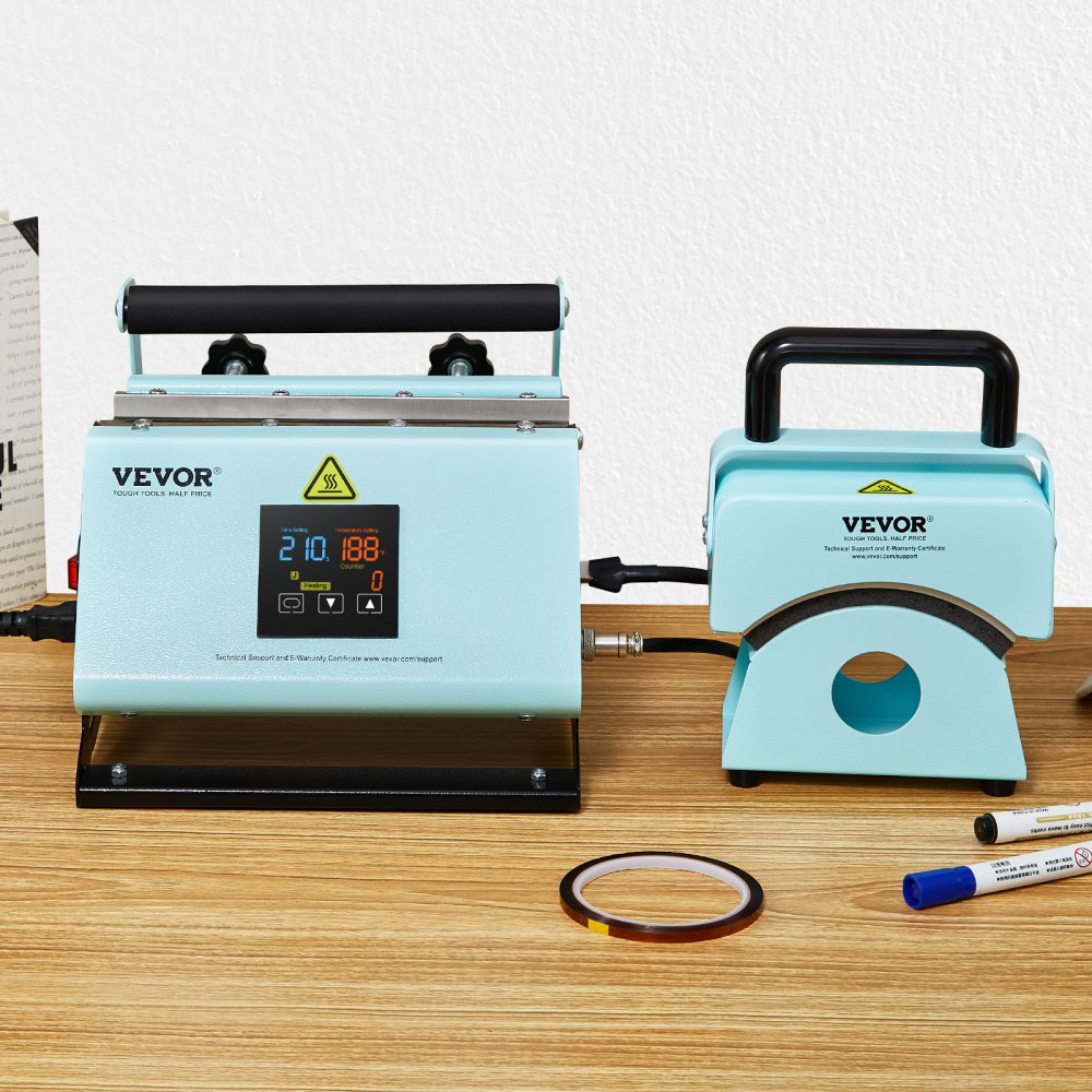 F1130 - Versatile 2-in-1 Heat Press for Tumblers and Hats