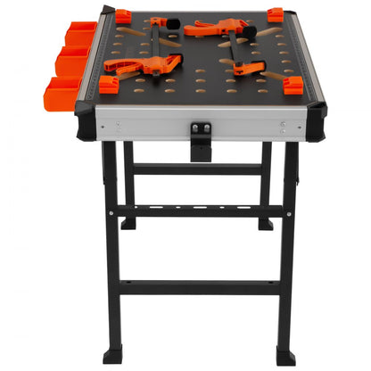 YH-WB028 - Heavy-Duty Folding Workbench with Tool Storage & Adjustable Height