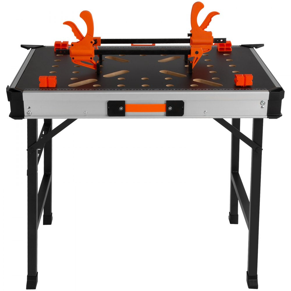 YH-WB028 - Heavy-Duty Folding Workbench with Tool Storage & Adjustable Height