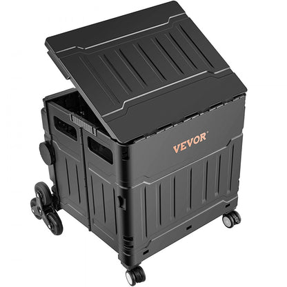 010781964698 - Foldable Stair Climbing Cart with Adjustable Handle, 19.5"x6.9"x18.3"