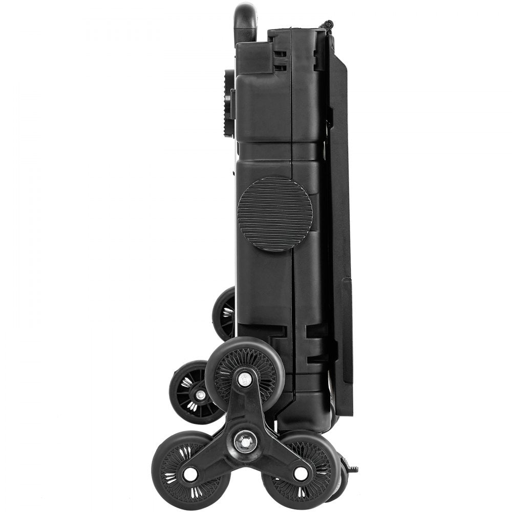 010781964698 - Foldable Stair Climbing Cart with Adjustable Handle, 19.5"x6.9"x18.3"