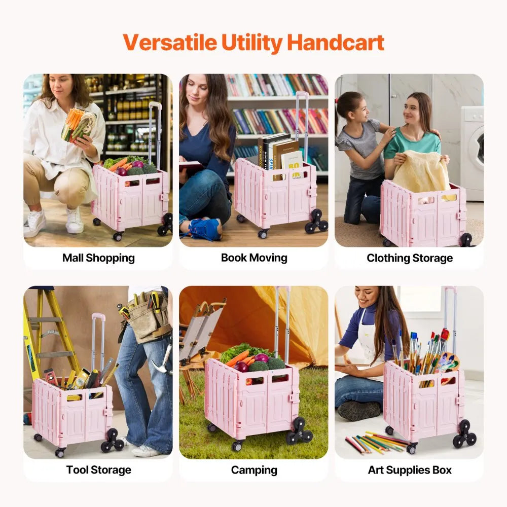 YN8803 - 65L Stair Climbing Shopping Cart with Adjustable Handle