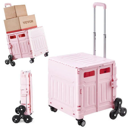 YN8803 - 65L Stair Climbing Shopping Cart with Adjustable Handle