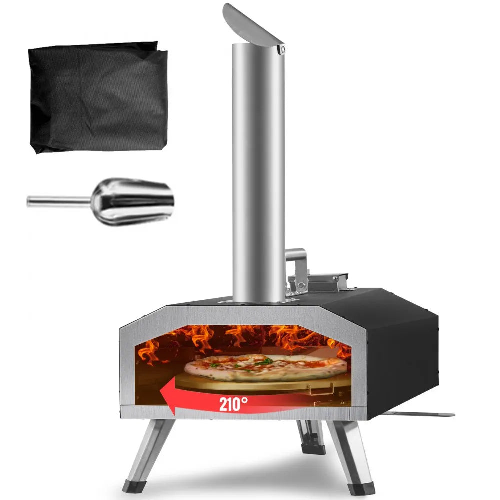 GB-GO12A-R - 12" Multi-Fuel Pizza Oven, Wood & Gas, 540°C