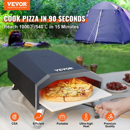 GB-GO13A - Portable 13-Inch Gas Pizza Oven, 1000°F in 15 Minutes