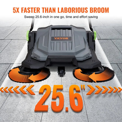 S13-001A - 25.6" Manual Floor Sweeper with Adjustable Handle