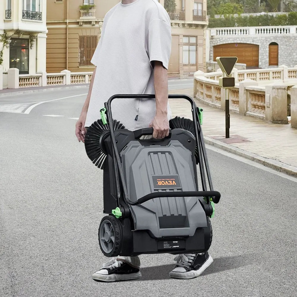 S13-001A - 25.6" Manual Floor Sweeper with Adjustable Handle