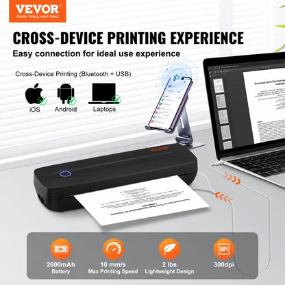 Y8 Pro - Lightweight Portable Thermal Printer with 2600 mAh Battery