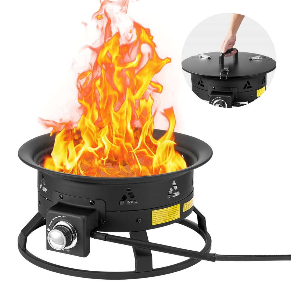 YSM19RPP(L)004 - 19” Portable Gas Fire Pit with Adjustable Flames