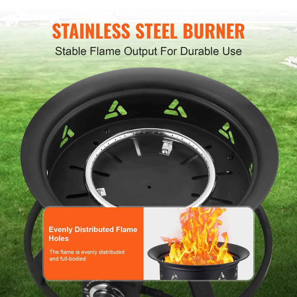 YSM24RPP(L)006 - 24” Portable Propane Fire Pit with Adjustable Flames