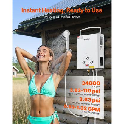 TMYD-01020110 - Instant Portable Propane Water Heater with LED Display