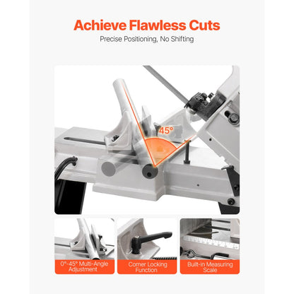 BS-115 - 4"x6" Metal Band Saw with 550W Motor & Variable Speed