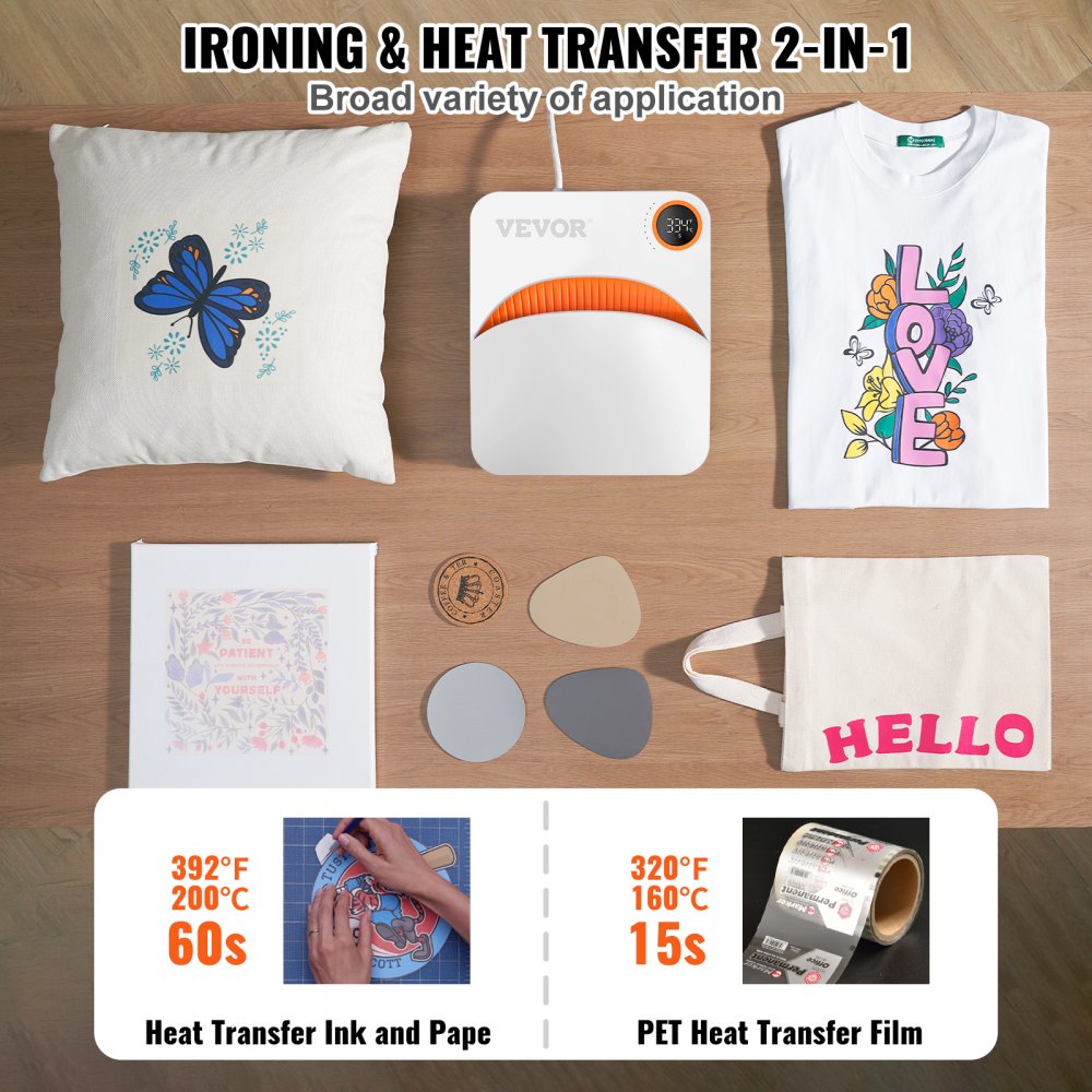 F0607 - Portable 6x7" Heat Press Machine for DIY Projects