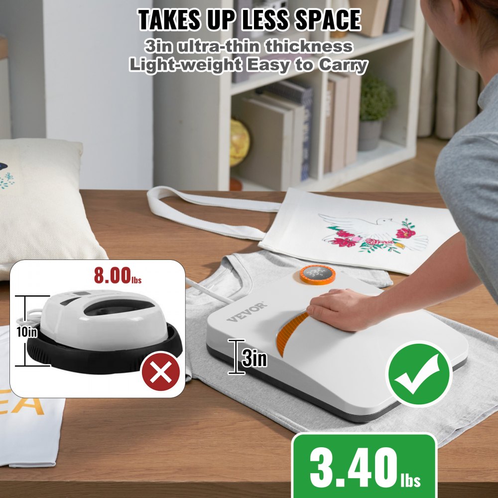 F0607 - Portable 6x7" Heat Press Machine for DIY Projects