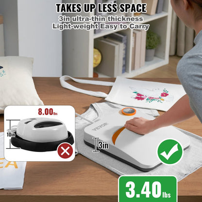 F0607 - Portable 6x7" Heat Press Machine for DIY Projects