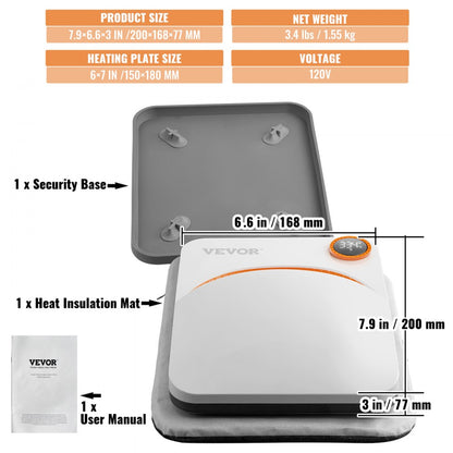 F0607 - Portable 6x7" Heat Press Machine for DIY Projects