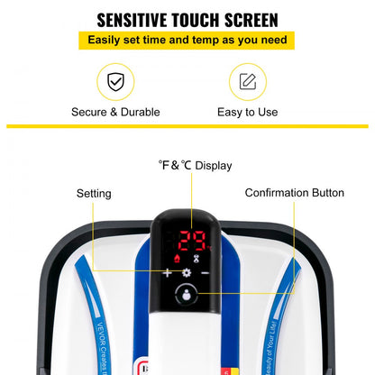 010483282618 - Compact 7x8 Inch Portable Heat Press with Touch Screen