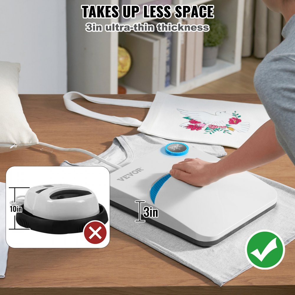 010245452290 - 10" x 12" VEVOR Heat Press for Precise Transfers