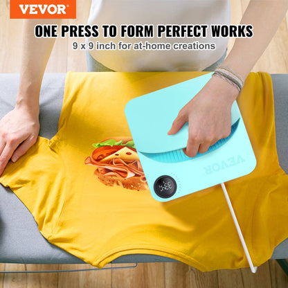 010841678867 - VEVOR 9” Heat Press for Custom Shirts, Bags & Pillows