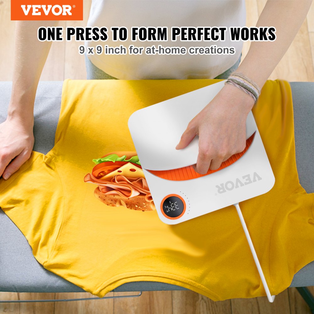 010646264493 - 9x9 VEVOR Heat Press for T-Shirts, Bags & More