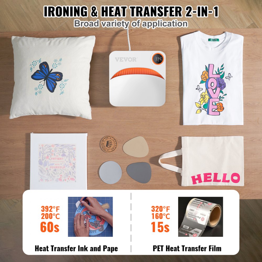 010646264493 - 9x9 VEVOR Heat Press for T-Shirts, Bags & More
