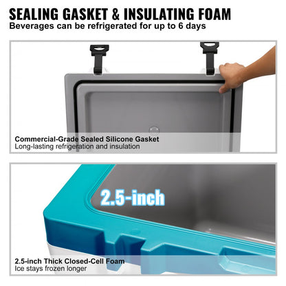 SK5000 - 52qt VEVOR Cooler, 6-Day Ice Retention, Heavy-Duty Handle