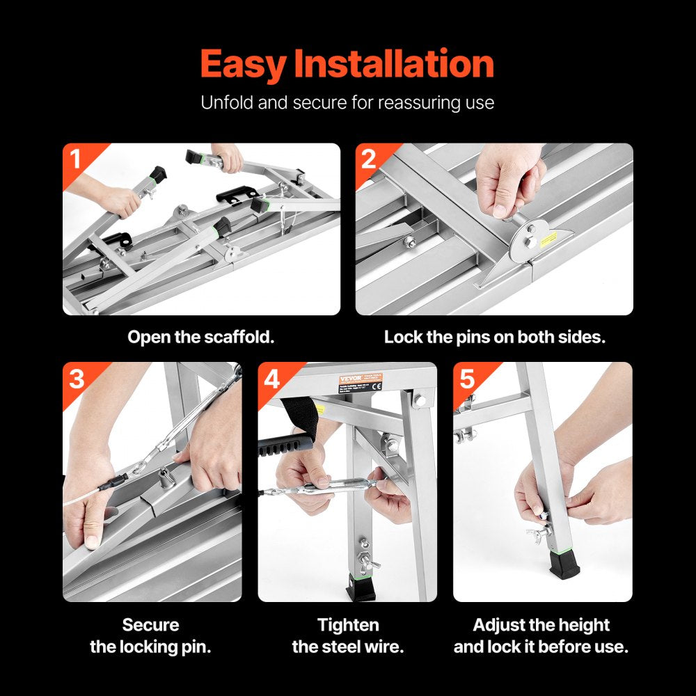 WBS-020 - Adjustable Height Portable Scaffolding for 400 lb Capacity