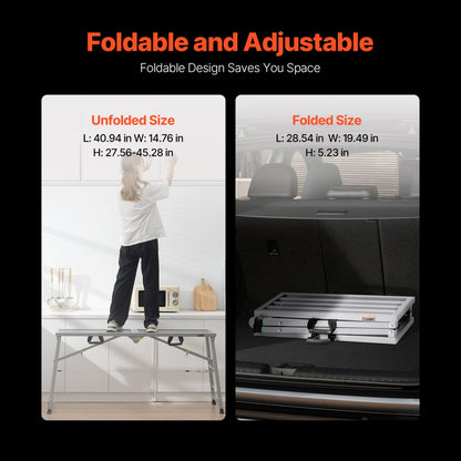 WBS-021 - Adjustable Portable Scaffolding 800 lb Capacity, Compact & Lightweight