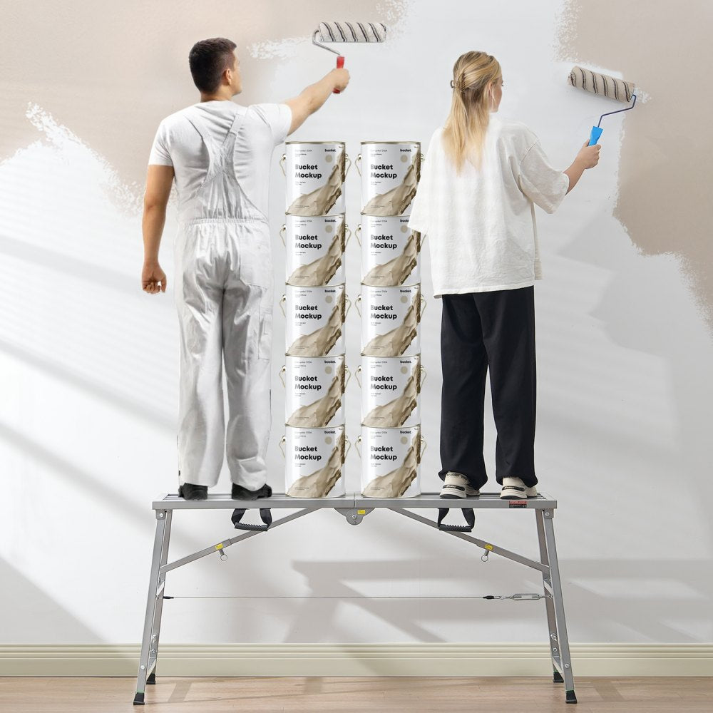 WBS-021 - Adjustable Portable Scaffolding 800 lb Capacity, Compact & Lightweight
