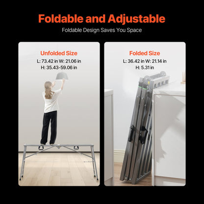 WBS-023 - Adjustable Portable Scaffolding Platform, 880 lb Capacity