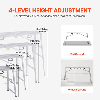 WBS-023 - Adjustable Portable Scaffolding Platform, 880 lb Capacity
