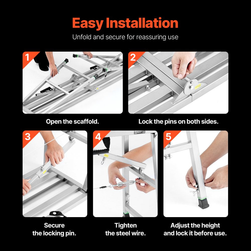 WBS-023 - Adjustable Portable Scaffolding Platform, 880 lb Capacity