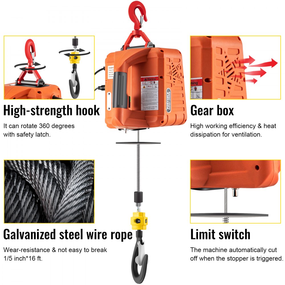 010105604384 - Durable Electric Hoist Winch for Heavy-Duty Lifting and Towing