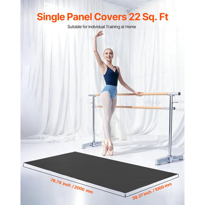 HJPVC24200 - Anti-Slip 6.6' x 3' PVC Gym Flooring Mat for Multi-Sport Use