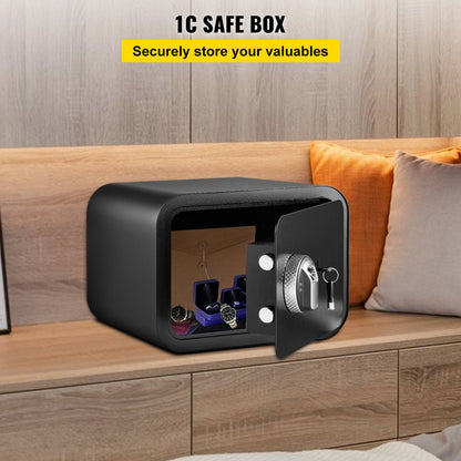 010633128504 - 1 Cubic Foot Steel Safe with Fingerprint & Key Locks