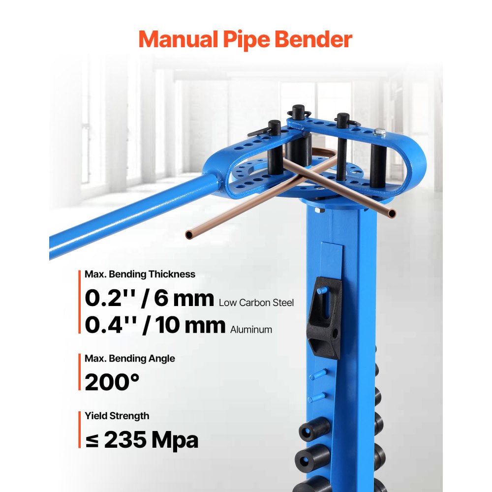 UM30 - Manual Pipe Bender for 2" Steel with 14 Durable Dies