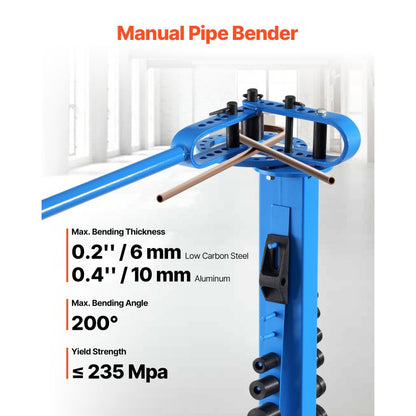 UM30 - Manual Pipe Bender for 2" Steel with 14 Durable Dies