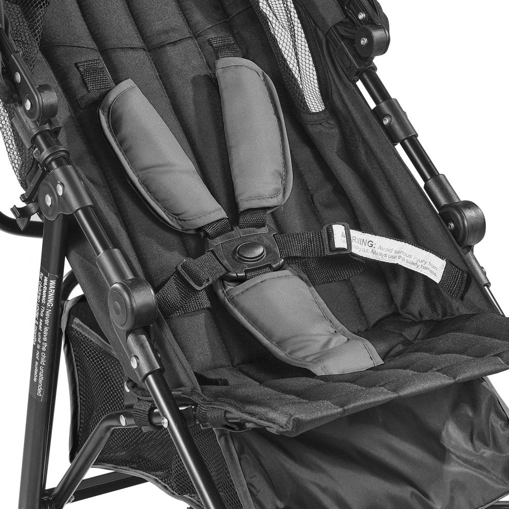 U103A - Portable 13 lbs Stroller with Adjustable Backrest & Shock-Absorbing Tires