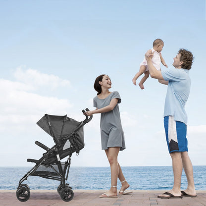 U103A - Compact Lightweight Stroller with Safety Features and Adjustable Backrest