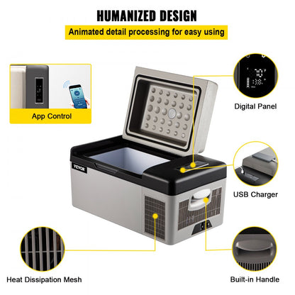 SH-C20 - Compact 21 Qt Portable Refrigerator with Digital Control