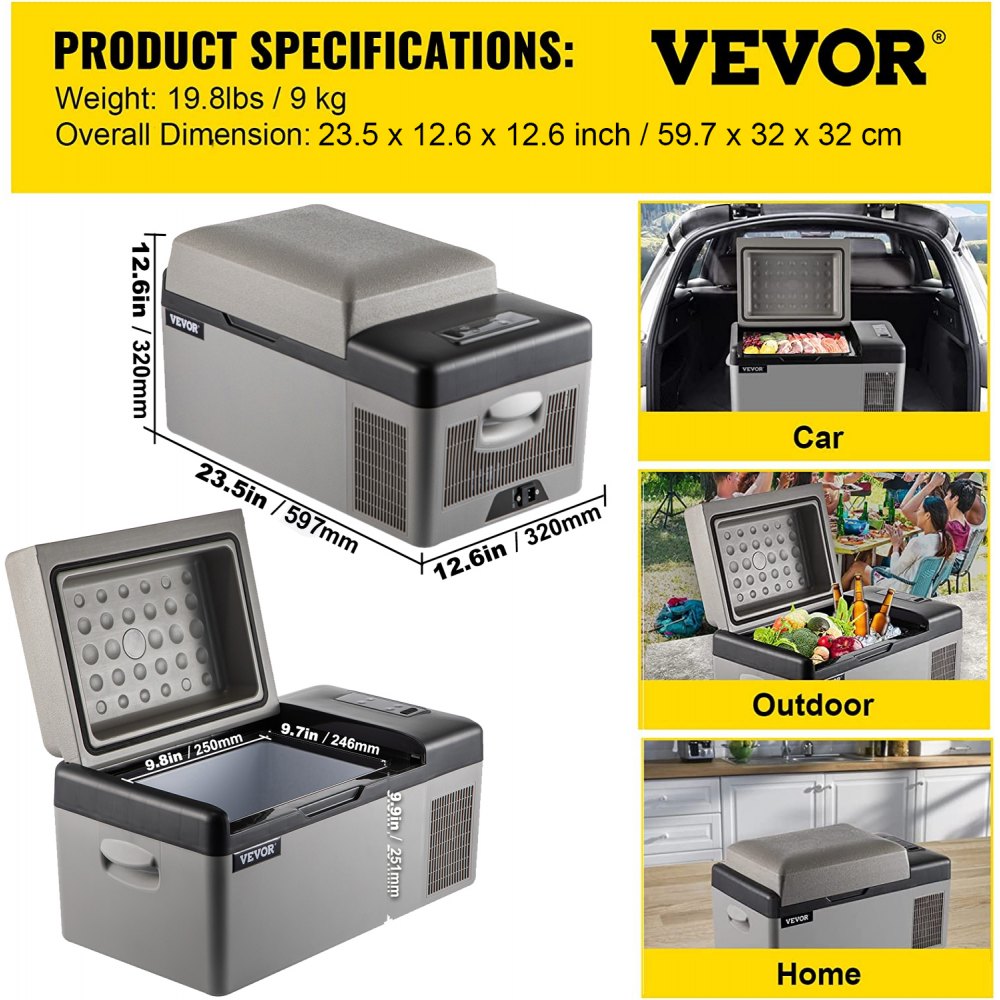 SH-C20 - Compact 21 Qt Portable Refrigerator with Digital Control