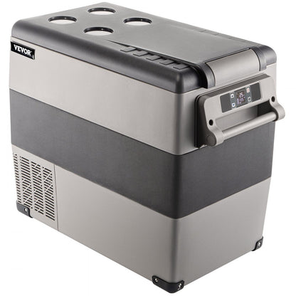 010213874704 - 58 Qt Portable Car Fridge with Digital Panel & Rapid Cooling