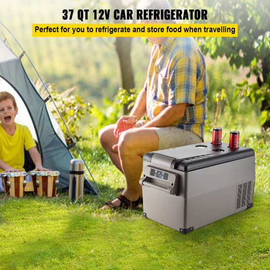 010993482711 - 37Qt Portable Car Refrigerator - Fast Cooling & Power Saving