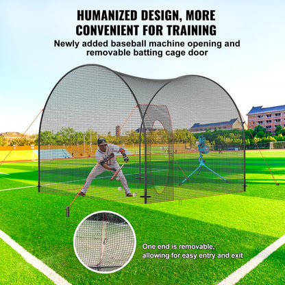 YC-SS-BCN001 - 12FT VEVOR Durable Baseball Batting Cage for Indoor/Outdoor Use